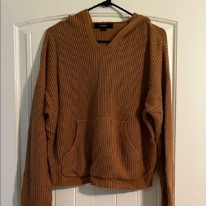 Forever 21 Tan V-Neck Knit Sweater